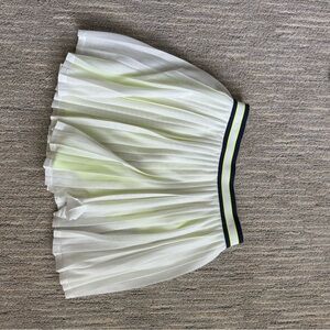 White and Yellow Wilson Pleated Skirt